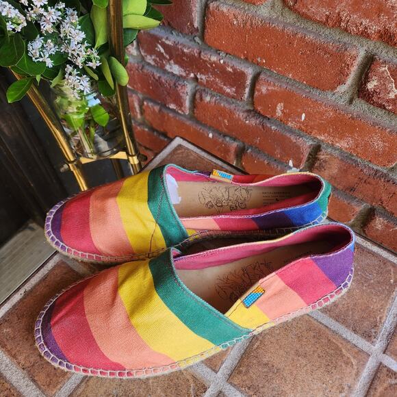 LGBTQ Gay Rainbow Striped Espadrilles - MENS - 12 - UBUNTU main image 11
